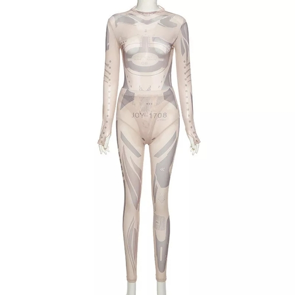 Lux 2 Piece Futuristic Printed Outfit - Picture 3 of 8